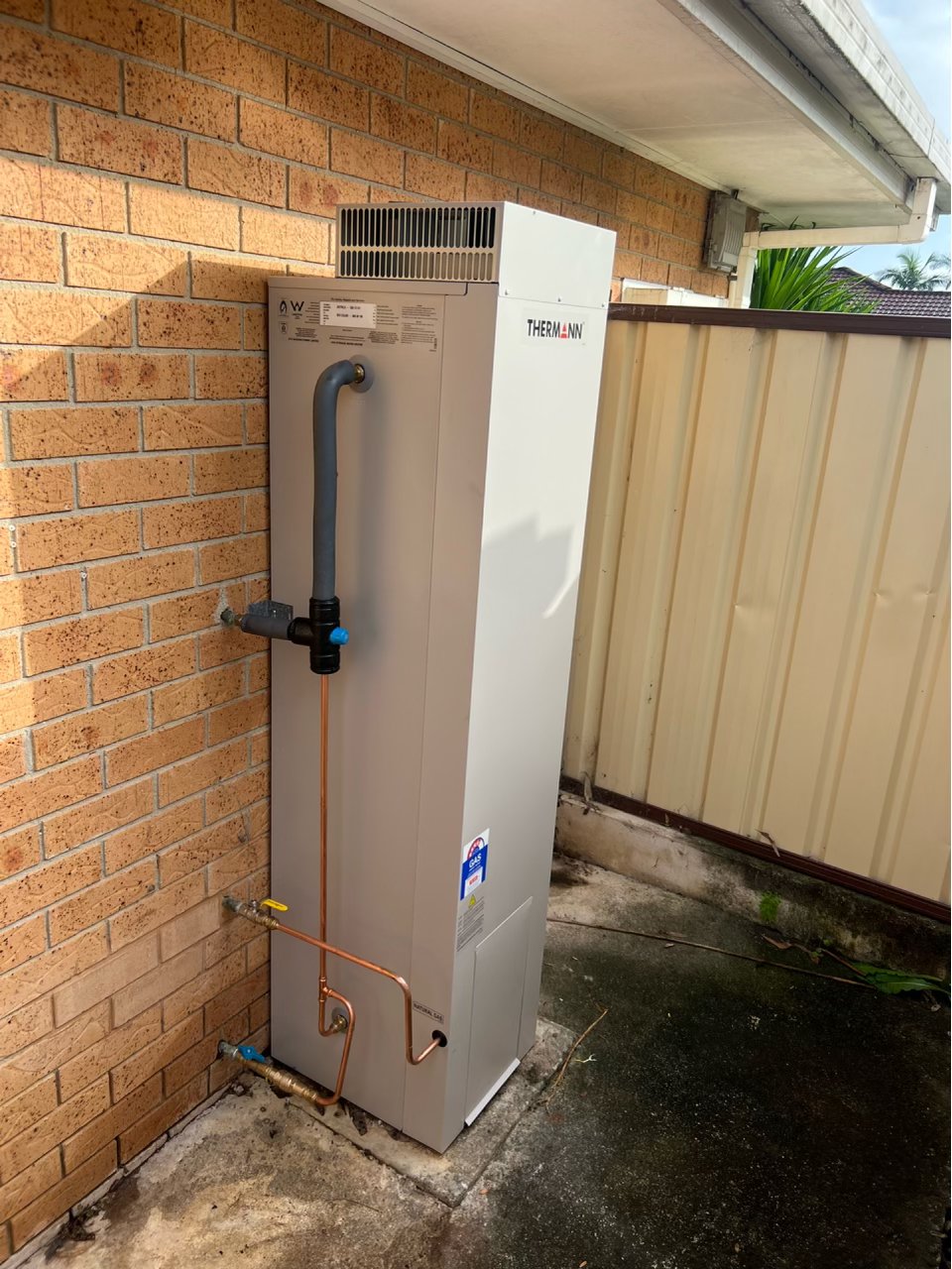 Hot water system installation